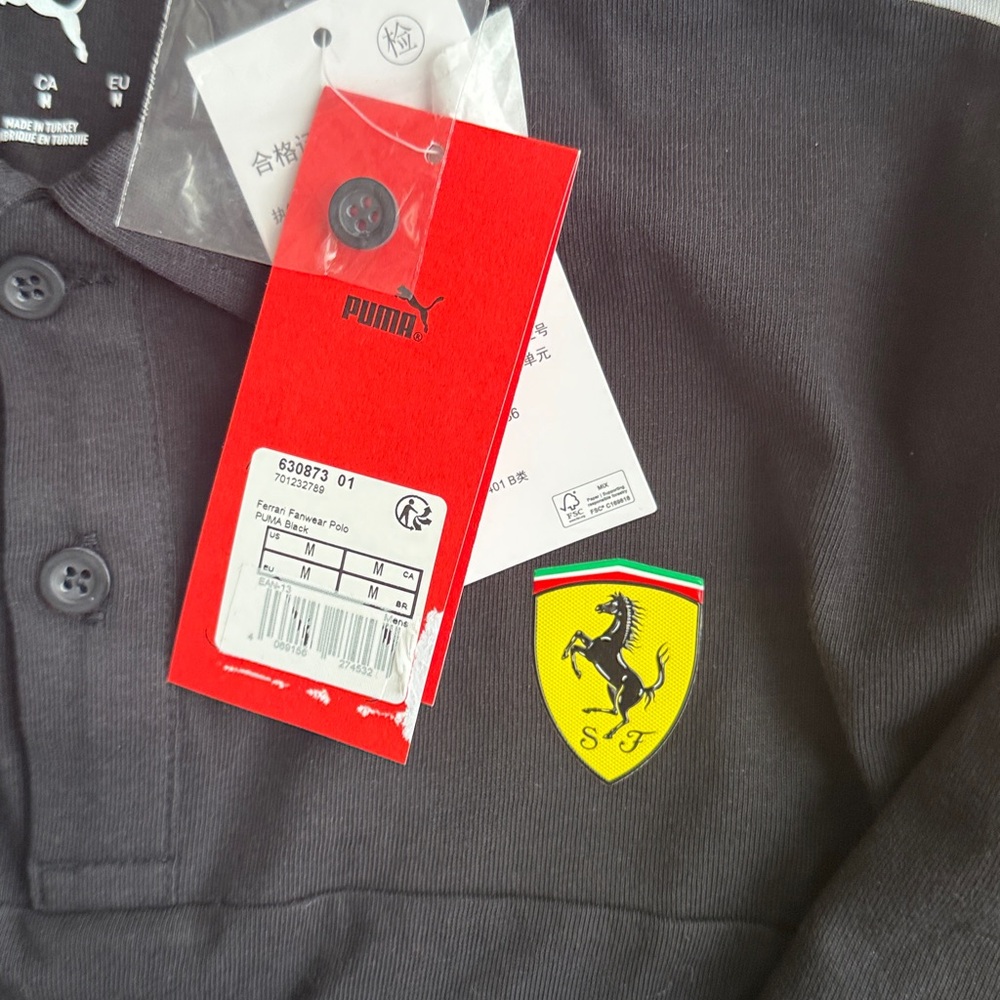 Ferrari  Puma black Racing Polo with Logos - Picture 6 of 6